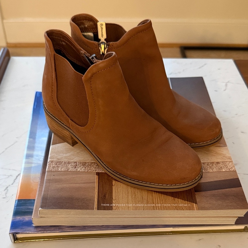 Blondo Brown Waterproof Ankle Boots